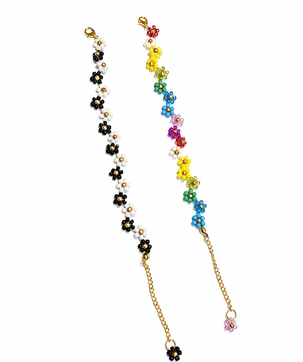 Sajora Day & Night Daisy Bracelet Combo (Set of 2)