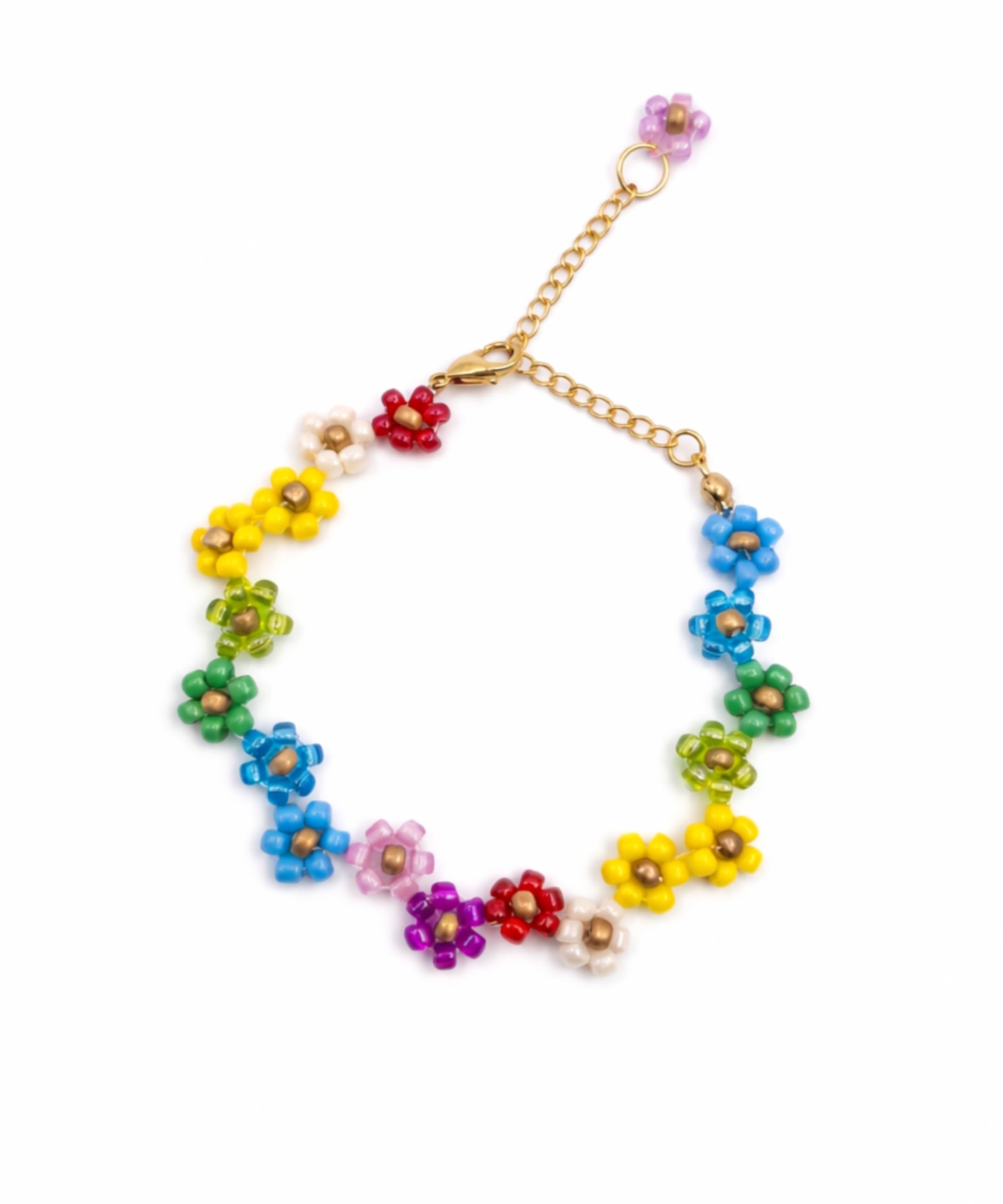 Sajora Candy Bloom Multicolor Flower Bracelet