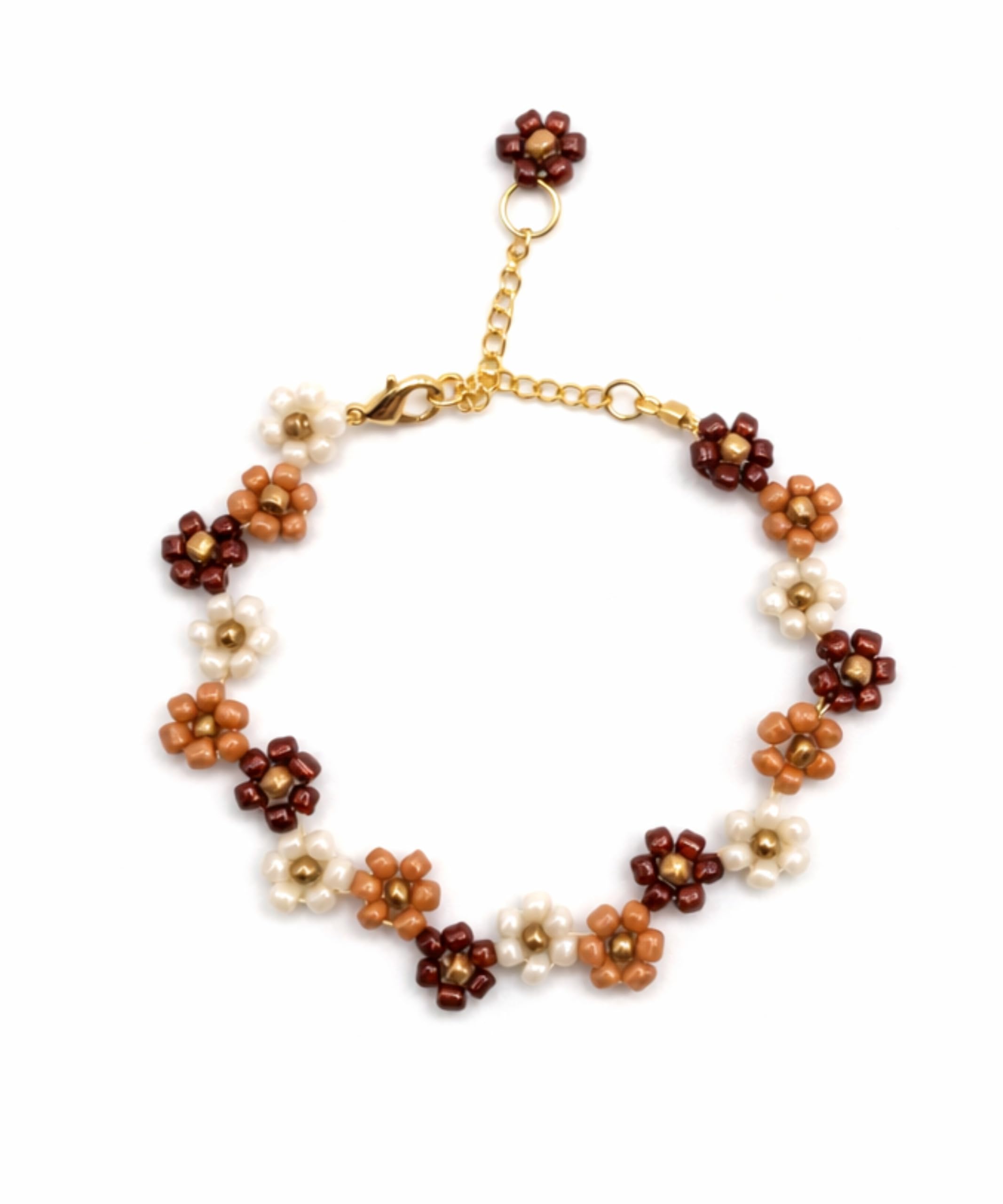 Sajora Cocoa Bloom Flower Bracelet