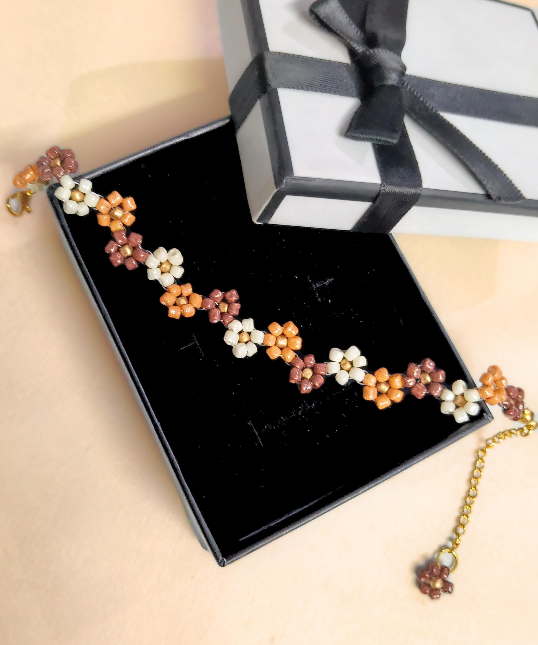Sajora Cocoa Bloom Flower Bracelet