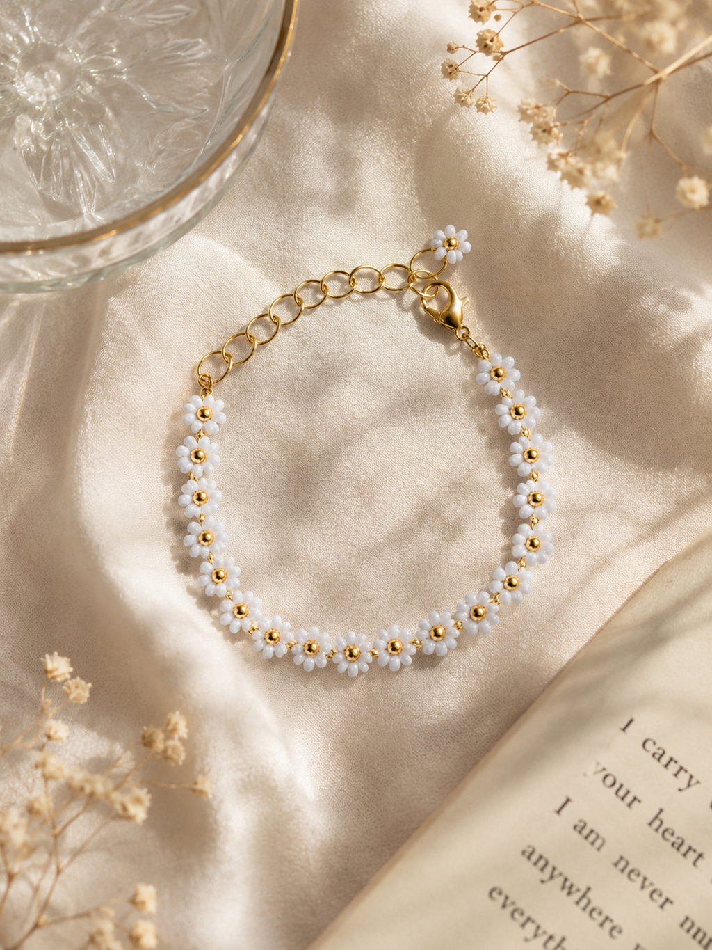Sajora Ivory Daisy Bracelet