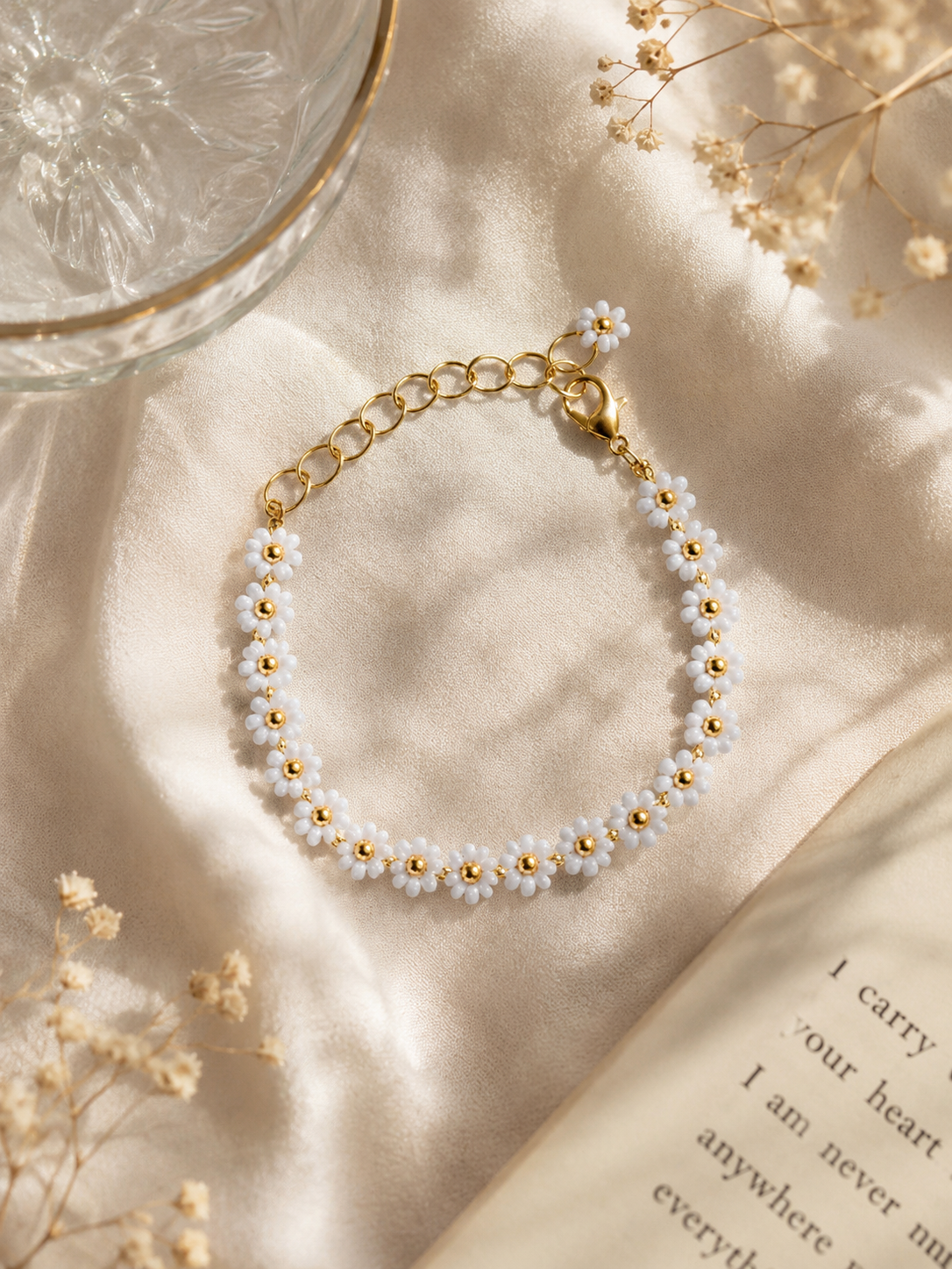 Sajora Ivory Daisy Bracelet